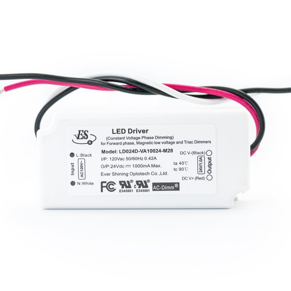 ES LD024D-VA10024-M28 J-Box Constant Voltage LED Driver, 24V 1A 24W