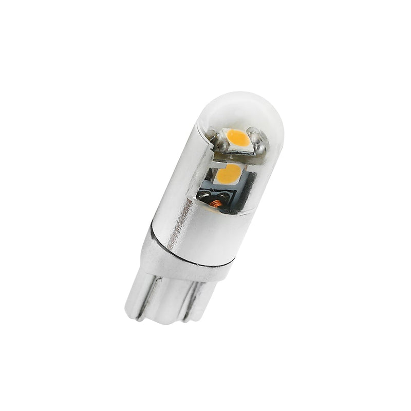 T10 Wedge Base 194 LED Bulb, 9-30V 1W 3000K(Warm White) - ledlightsandparts