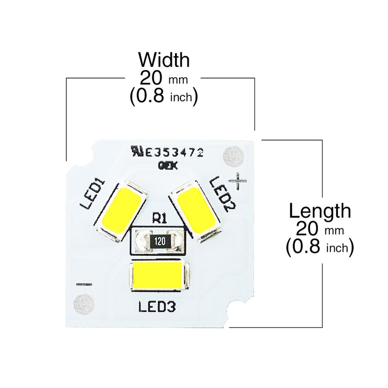 LED Module 12V 2.5W 5730  3SMD 4000K CRI90+ - ledlightsandparts