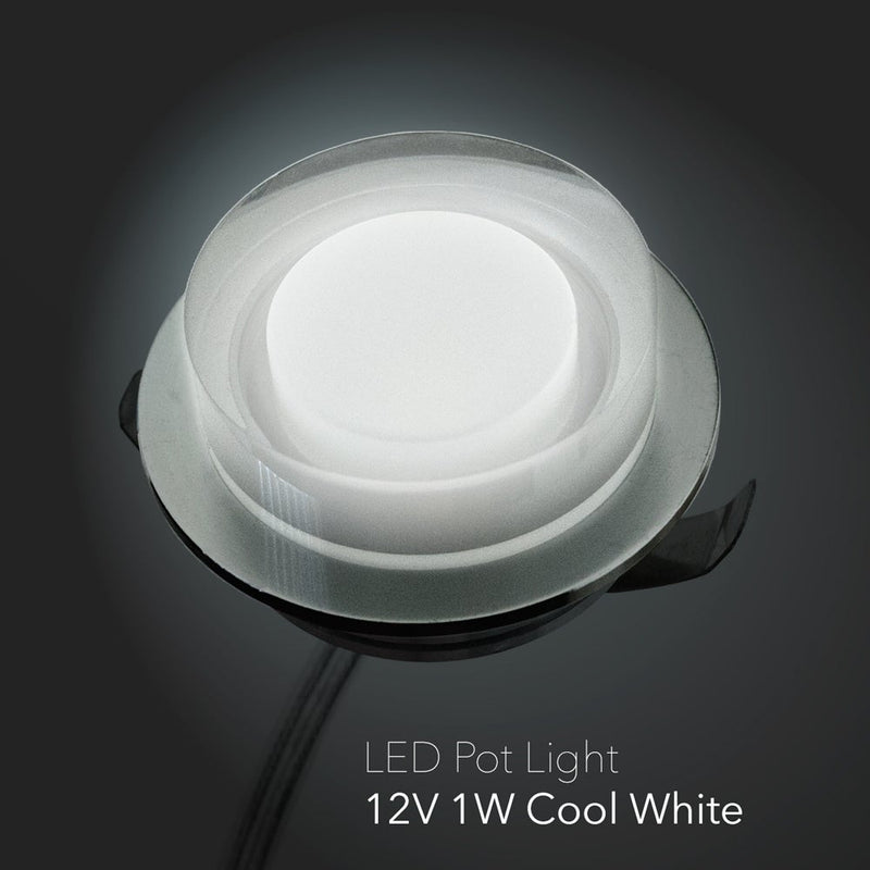 LED Pot Light 12V 1W 3000K(Warm White) - ledlightsandparts