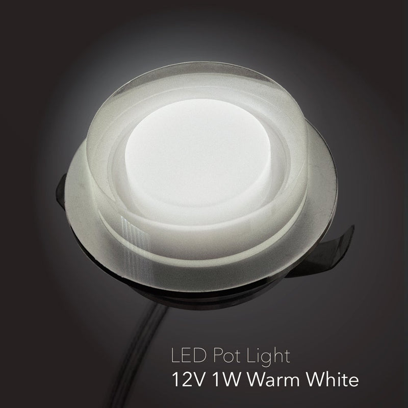 LED Pot Light 12V 1W 3000K(Warm White) - ledlightsandparts