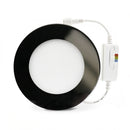 4 inch flat Round Panel light 9W 5CCT with FT6 rated wire - ledlightsandparts