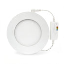 4 inch flat Round Panel light 9W 5CCT with FT6 rated wire - ledlightsandparts