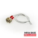 T-63 MR16 Light Fixture (White), 2.5 inch Round Pinhole Trim with Frosted Glass Diffuser - ledlightsandparts