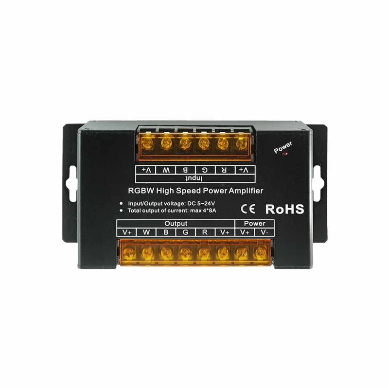 RGBW Amplifier High Speed Power 5-24V 8A/Channel for RGBW lights - ledlightsandparts