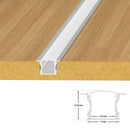 Type 13 -  5/8 Inches Deep Flush Mount Aluminum Profile With Leaps  Housing for LED Strip Lights-3 Meters (118 inches) - ledlightsandparts