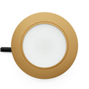 R25-12V-Gold Round LED Cabinet Puck Light, 12V 2.5W CCT(2.4K, 2.7K, 3K, 3.5K, 4K, 5K), lightsandparts