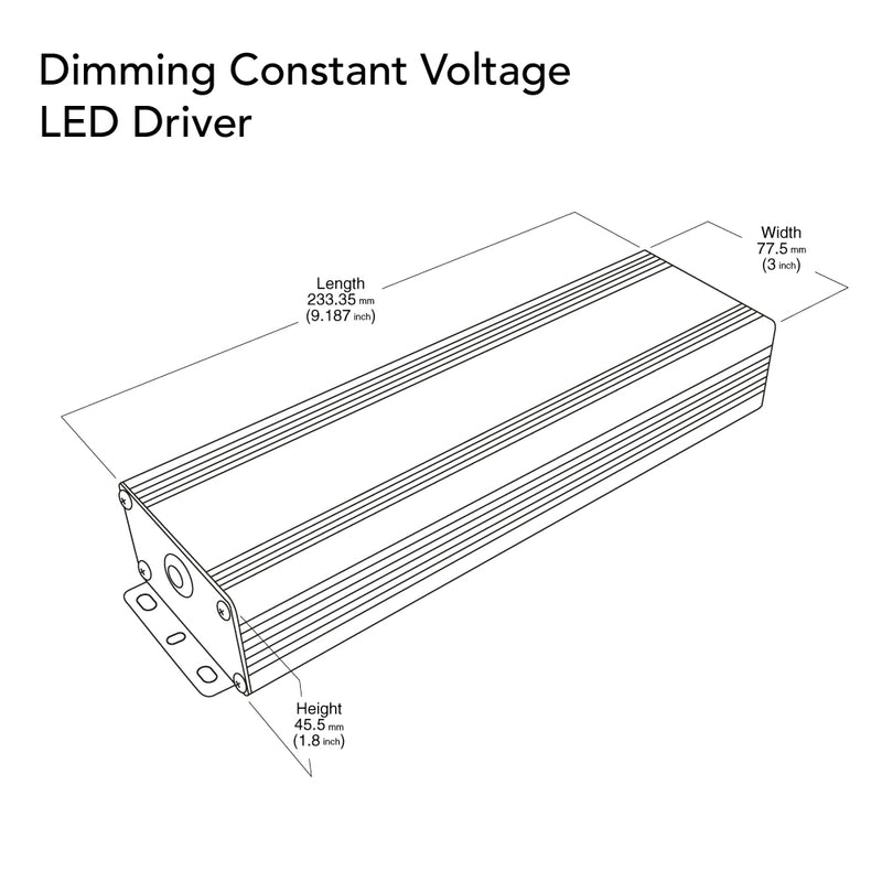 VBD-012-150DM Dimmable Constant Voltage LED Driver, 12V 12.5A 150W - ledlightsandparts