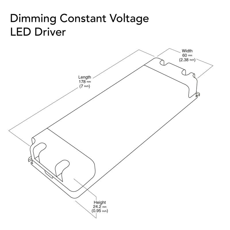 VBD-012-048DM Dimmable Constant Voltage LED Driver, 12V 4.0A 48W - ledlightsandparts