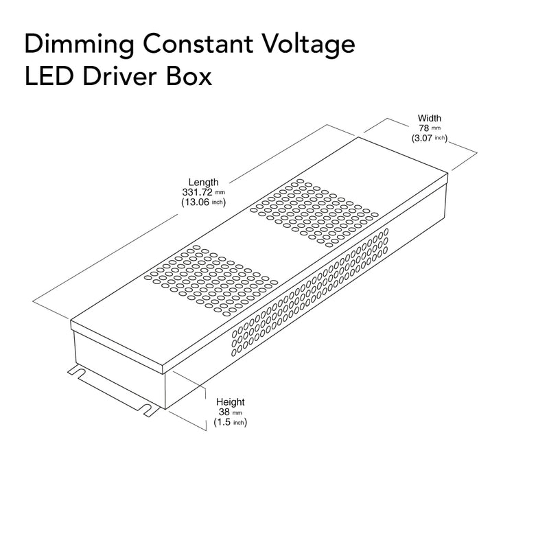 VBD-012-060DM Dimmable Constant Voltage LED Driver, 12V 5.0A 60W - ledlightsandparts