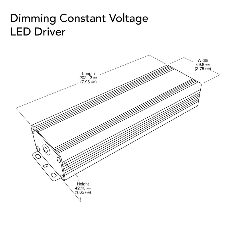 VBD-012-080VTD2JV2 Triac/0-10V Dimmable LED Driver, 12V 80W 100-277V AC - ledlightsandparts