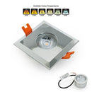 VBD-MTR-9C Recessed LED Light Fixture, 2.5 inch Square Chrome - ledlightsandparts