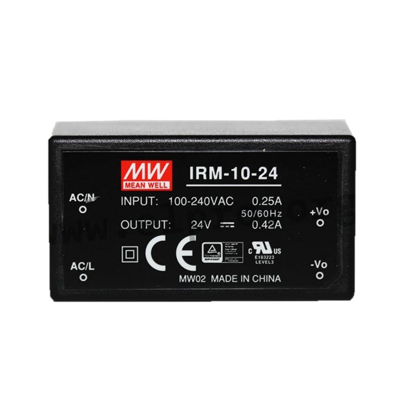 Mean Well IRM-10-24 Constant Voltage LED Driver 24V 420mA - ledlightsandparts