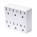 Leviton Duplex-to-Six Plug-In Adapter, White - ledlightsandparts