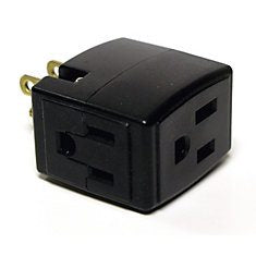 Leviton Cube Tap 3wire, black - ledlightsandparts