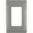 Leviton Renu 1-Gang Screwless Snap-On Wallplate REWM1-STS, in Stainless Steel Style - ledlightsandparts